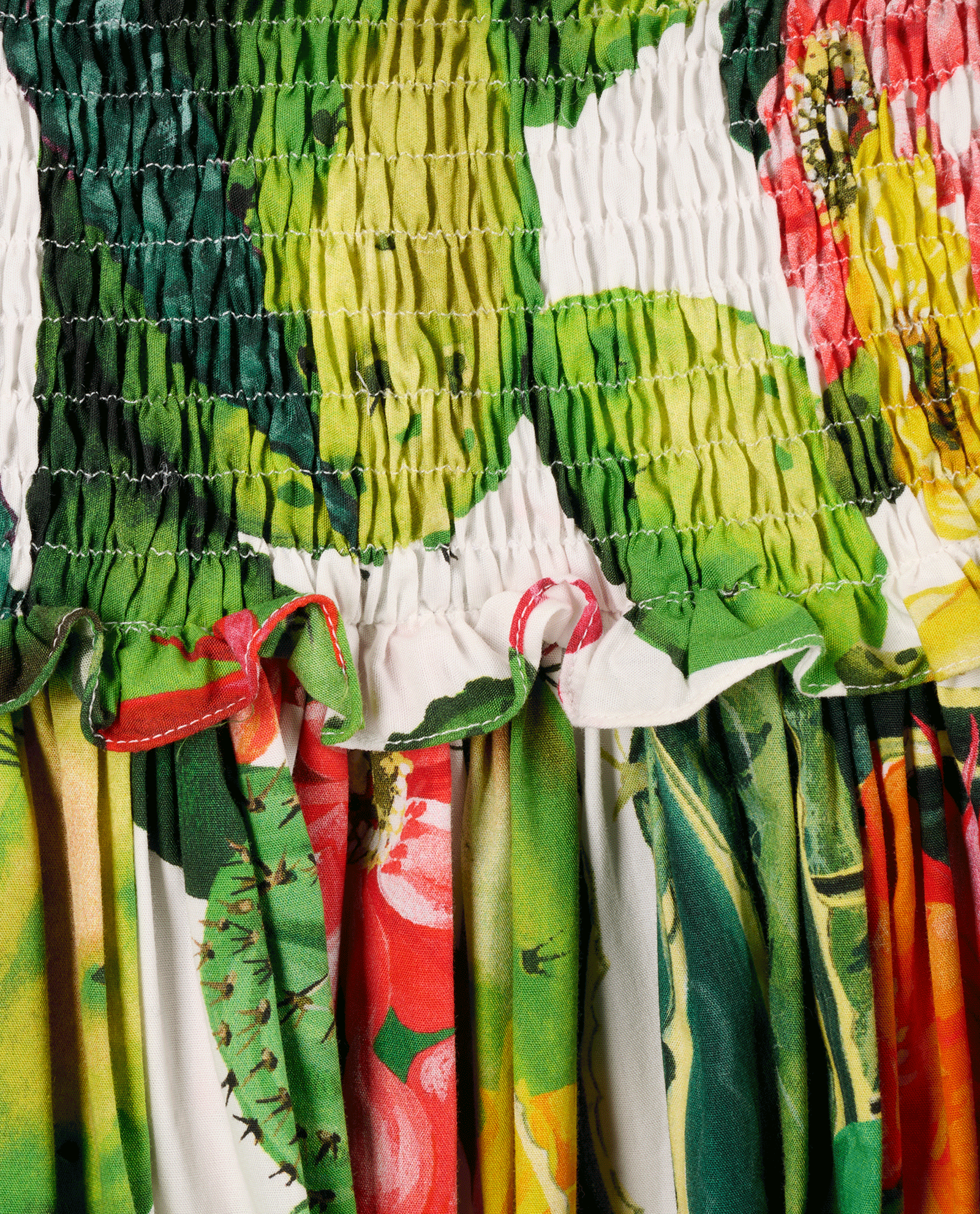 Dolce & Gabbana Floral Dress, &pound;220, Clothing, Green/Yellow, Cotton, Other view