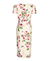 Dolce & Gabbana Cap Sleeve Long Floral Dress, back view