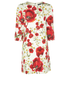 Dolce and Gabbana Poppy Shift Dress, &pound;90, Clothing, Red/White, Viscose, Front view