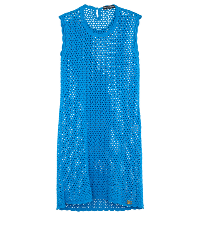 Dolce & Gabbana Sleeveless Crochet Dress, &pound;295, Clothing, Blue, Cotton, Front view