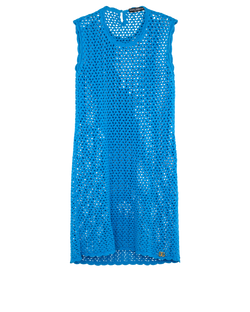 Dolce & Gabbana Sleeveless Crochet Dress, Cotton, Blue, UK 8, 3*