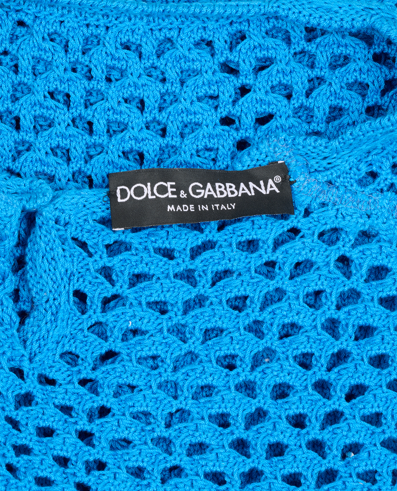 Dolce & Gabbana Sleeveless Crochet Dress, &pound;295, Clothing, Blue, Cotton, Other view