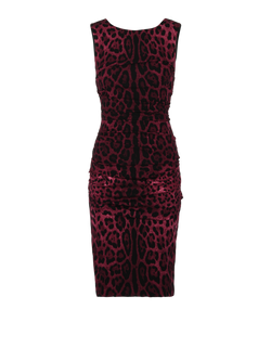 Dolce & Gabana Lepoard Print Dress, Polyester, UK10, 3*