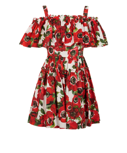 Dolce & Gabbana Anemone Mini Dress, &pound;350, Clothing, Red/White, Cotton, Front view