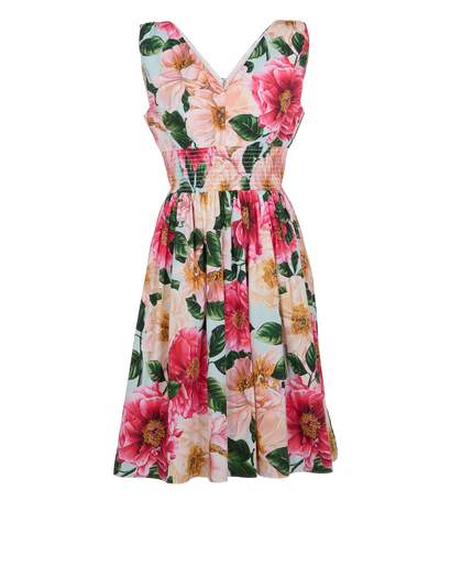 Dolce & Gabbana Floral Dress, &pound;295, Clothing, Green/Pink, Cotton, Front view