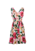 Dolce & Gabbana Floral Dress, &pound;295, Clothing, Green/Pink, Cotton, Front view