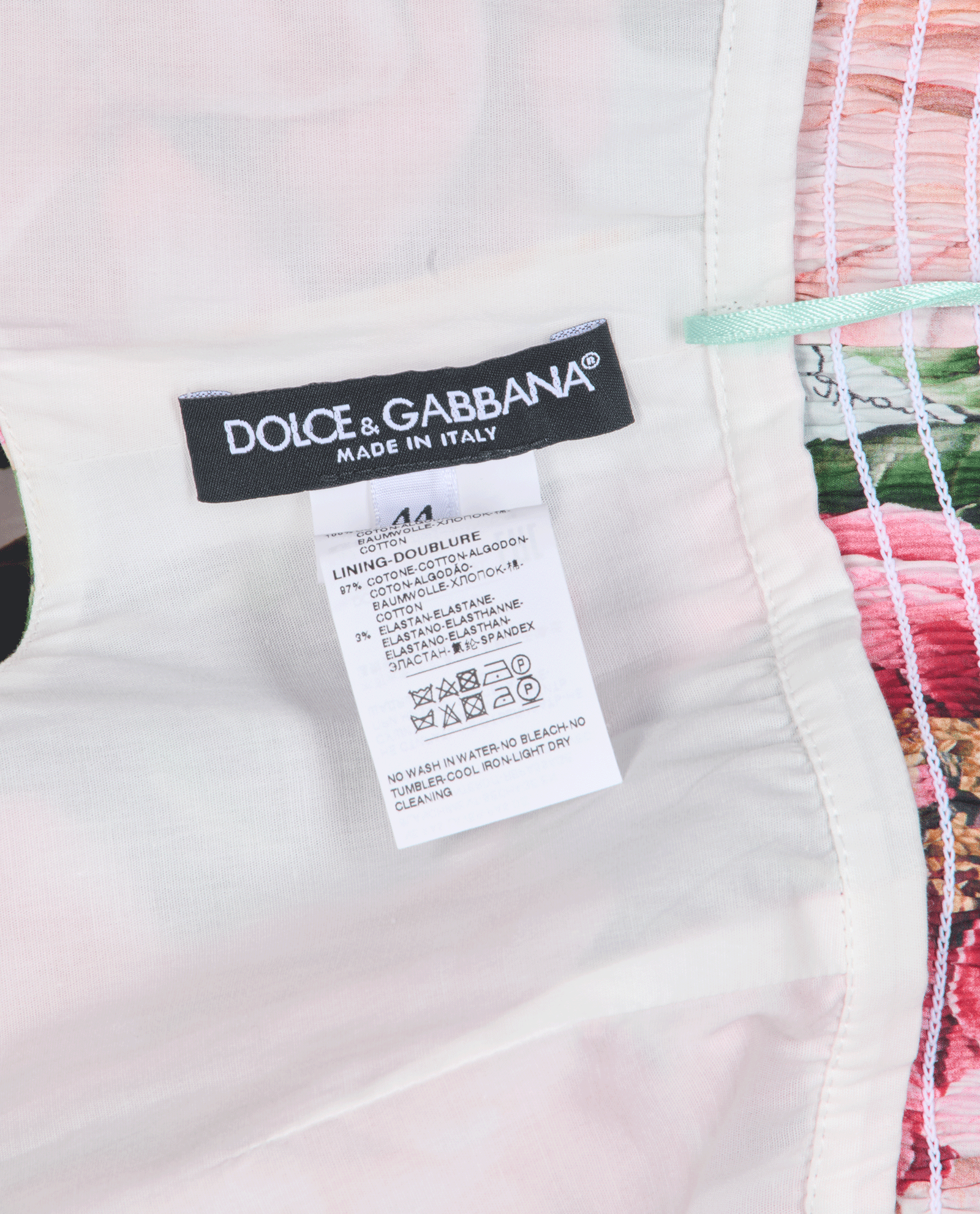 Dolce & Gabbana Floral Dress, &pound;295, Clothing, Green/Pink, Cotton, Other view