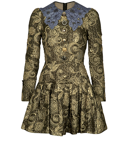 Dolce and Gabbana Applique Baroque Mini Dress, front view