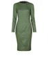 Dolce & Gabbana Metallic Pencil Dress, &pound;130, Clothing, Green, Polyester (Polymer), Front view