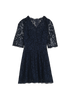 Dolce & Gabbana Lace Dress, £190, Clothing, Navy, Silk, Front view