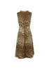 Dolce & Gabbana Leopard Print Sleeveless Dress, &pound;350, Clothing, Brown/Cream, Viscose, Back view