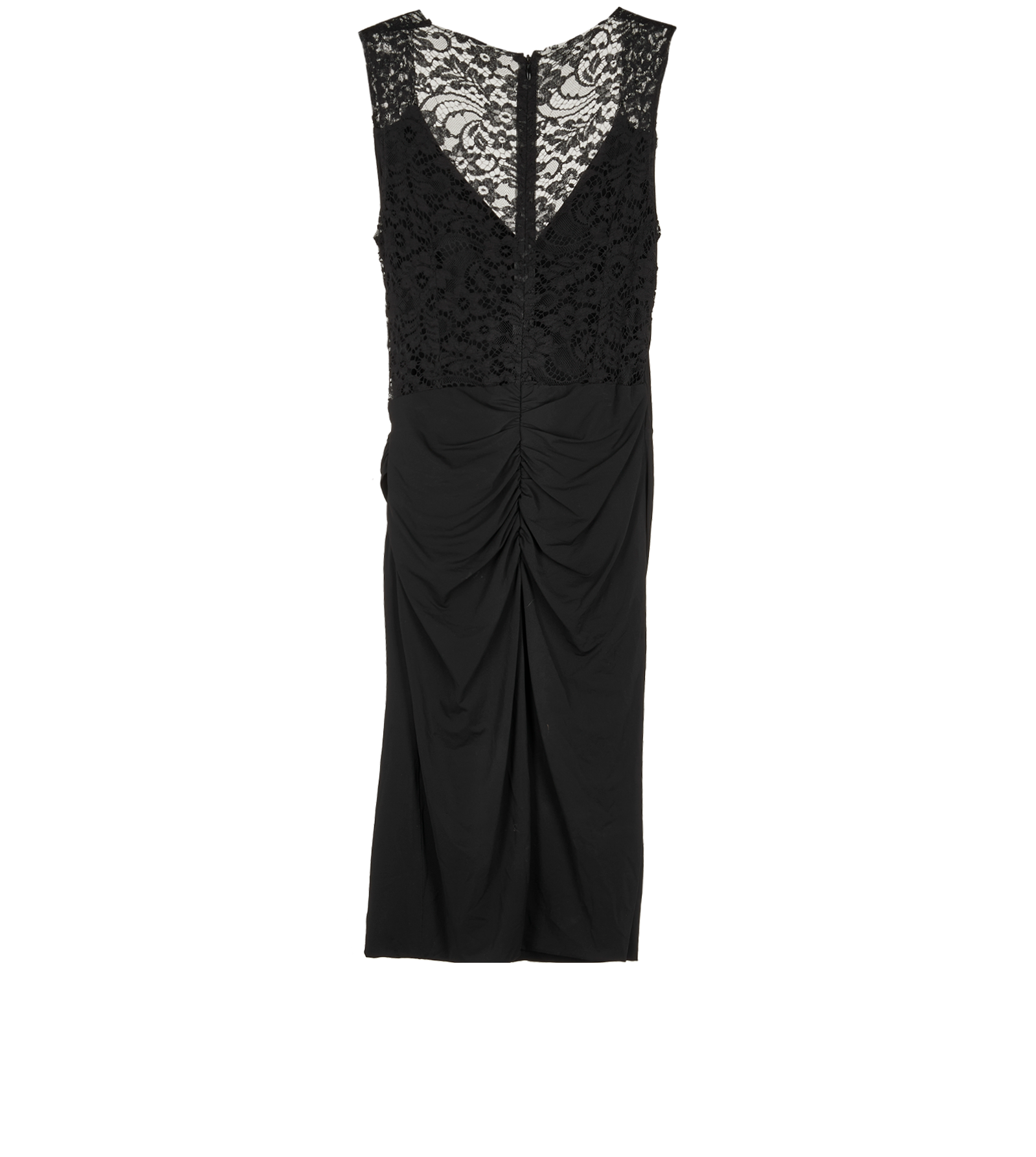 Dolce and Gabbana Lace Midi Dress, &pound;180, Clothing, Black, Viscose, Back view