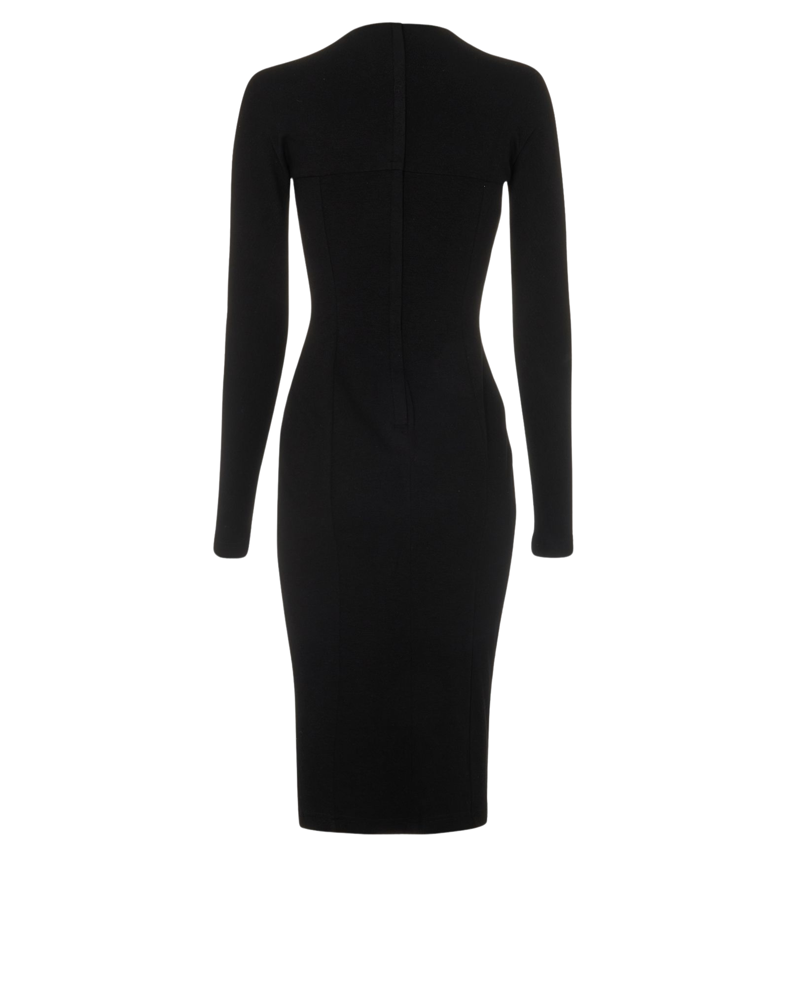 Dolce & Gabbana Sweetheart Neckline Midi Dress, &pound;250, Clothing, Black, Elastane/Polyester (Polymer)/Viscose, Back view
