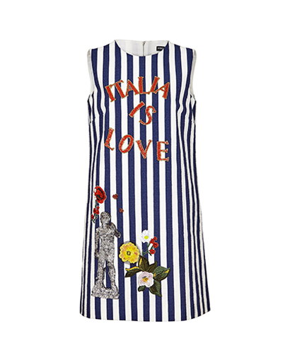 Dolce & Gabbana Italia is Love Stripe Dress, front view