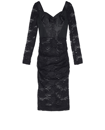 Dolce and Gabbana Corset Long Sleeve Dress, front view