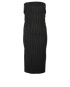 Dolce & Gabbana Pinstriped Strapless Dress, £150, Clothing, Black, Wool, Front view
