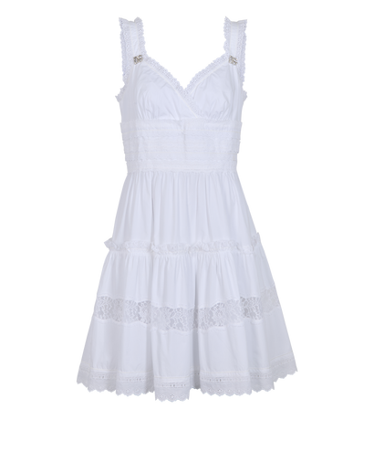 Dolce & Gabbana Mini Dress, &pound;240, Clothing, White, Cotton, Front view