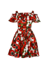 Dolce & Gabbana Floral Dress, £295, Clothing, Red/White, Cotton, Front view