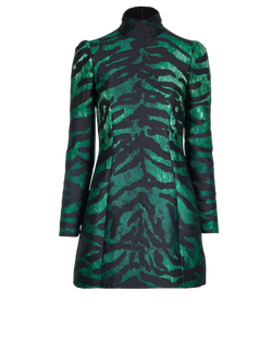 Dolce & Gabbana Tiger Print Dress, Polyester, Green/Black, Sz 8, 4*