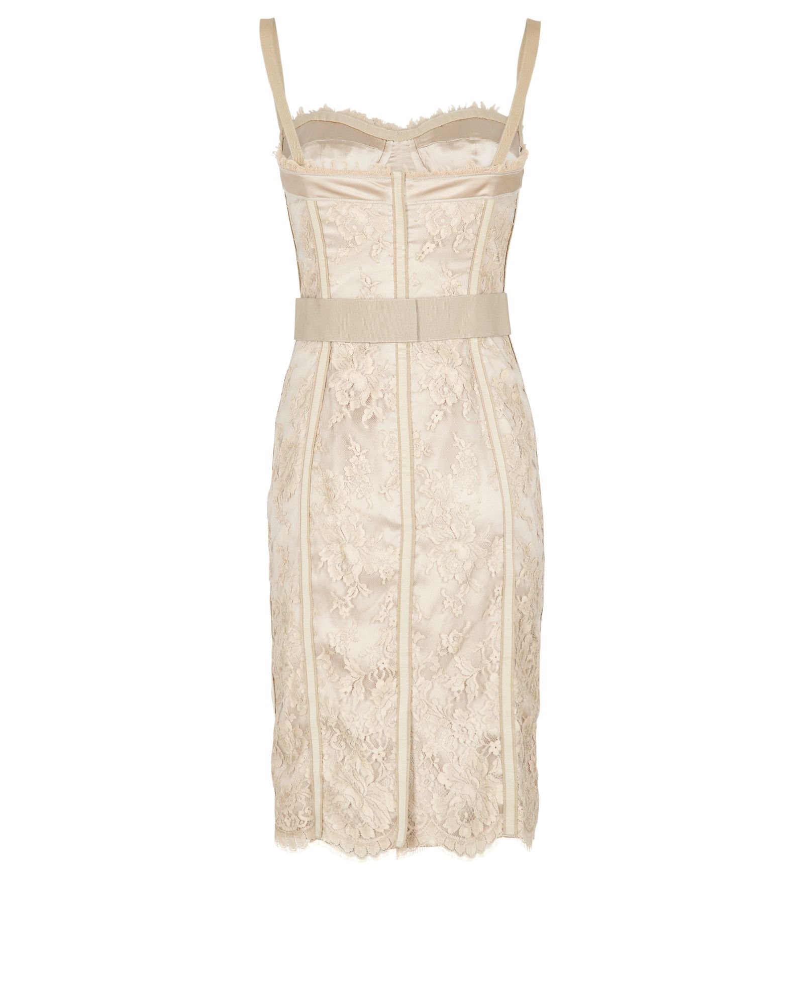 Dolce and gabbana discount white lace corset dress