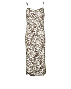 Dries Van Noten Floral Slip Dress, Rayon, Grey, 12, 2*