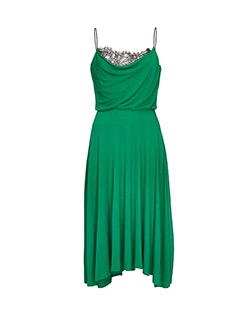 Diane Von Furstenberg Camisole Dress, Silk, Green, UK 8