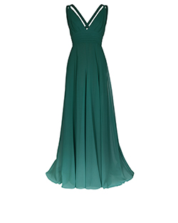 Elie Saab Ombre Evening Gown, Polyester, Green, UK 8