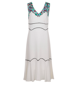 Emilio Pucci Midi Dress, Viscose, White, Sz 12, 3*