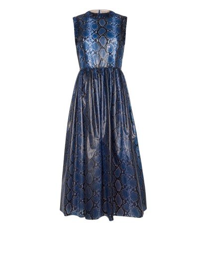 Emilia Wickstead Maidy Shiny Python Midi Dress, front view