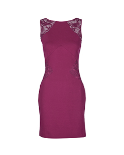 Emilio Pucci Lace Insert Dress, Rayon, Purple, UK 10
