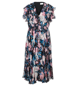 Erdem Floral Midi Dress, Silk, Multi, UK 14, 3*