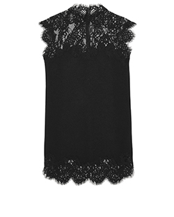 Ermanno Scervino Lace Mini Dress, Wool/Silk, Black, 8, 2*