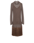 Fendi Knitted Fringes Dress, £550, Clothing, Brown, Viscose, Front view