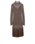 Fendi Knitted Fringes Dress, £550, Clothing, Brown, Viscose, Back view