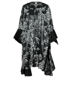 Fendi Floral Kaftan Dress, Viscose/Metal/Silk, Black, UK 8, 3*