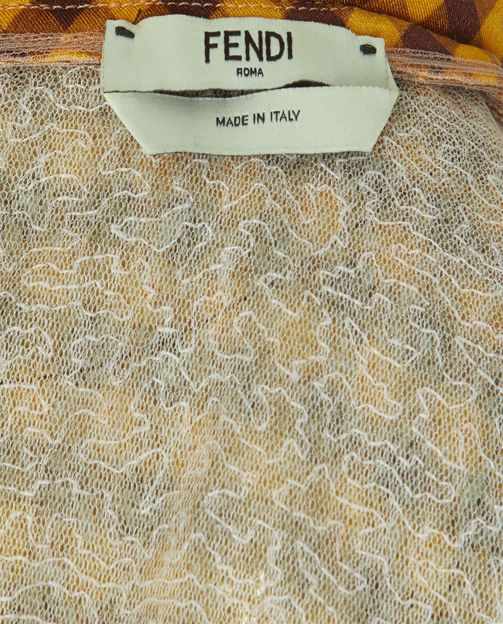 Fendi Gingham Sequin Dress, &pound;150, Clothing, Yellow, Polyester (Polymer), Other view