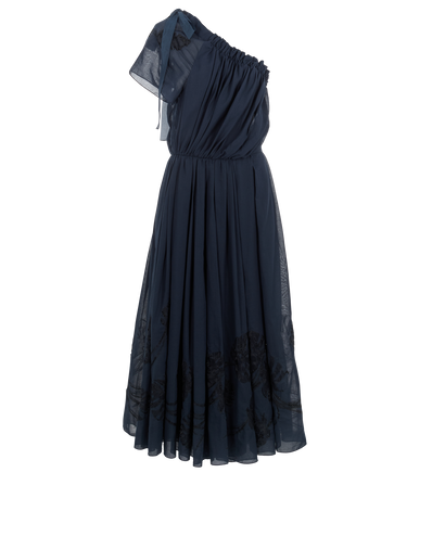 Fendi Embroidered Pleated Dress, front view