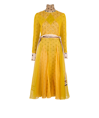 Fendi Organza Dress, &pound;650, Clothing, Yellow, Polyester (Polymer), Front view