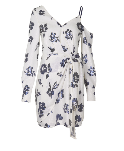 Self- Portrait Floral Wrap Dress, front view