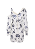 Self- Portrait Floral Wrap Dress, back view