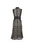 Floral Guipure Lace Midi Dress, &pound;180, Clothing, Black/White, Lace, Back view