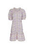 Ganni Seersucker Checked Dress, front view