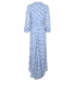 Ganni Georgette Maxi Wrap Dress, £60, Clothing, Blue, Viscose, Back view