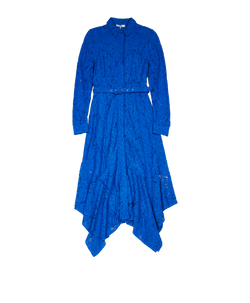 ganni lace dress blue High Neck Lace Dress-Blue main image 0