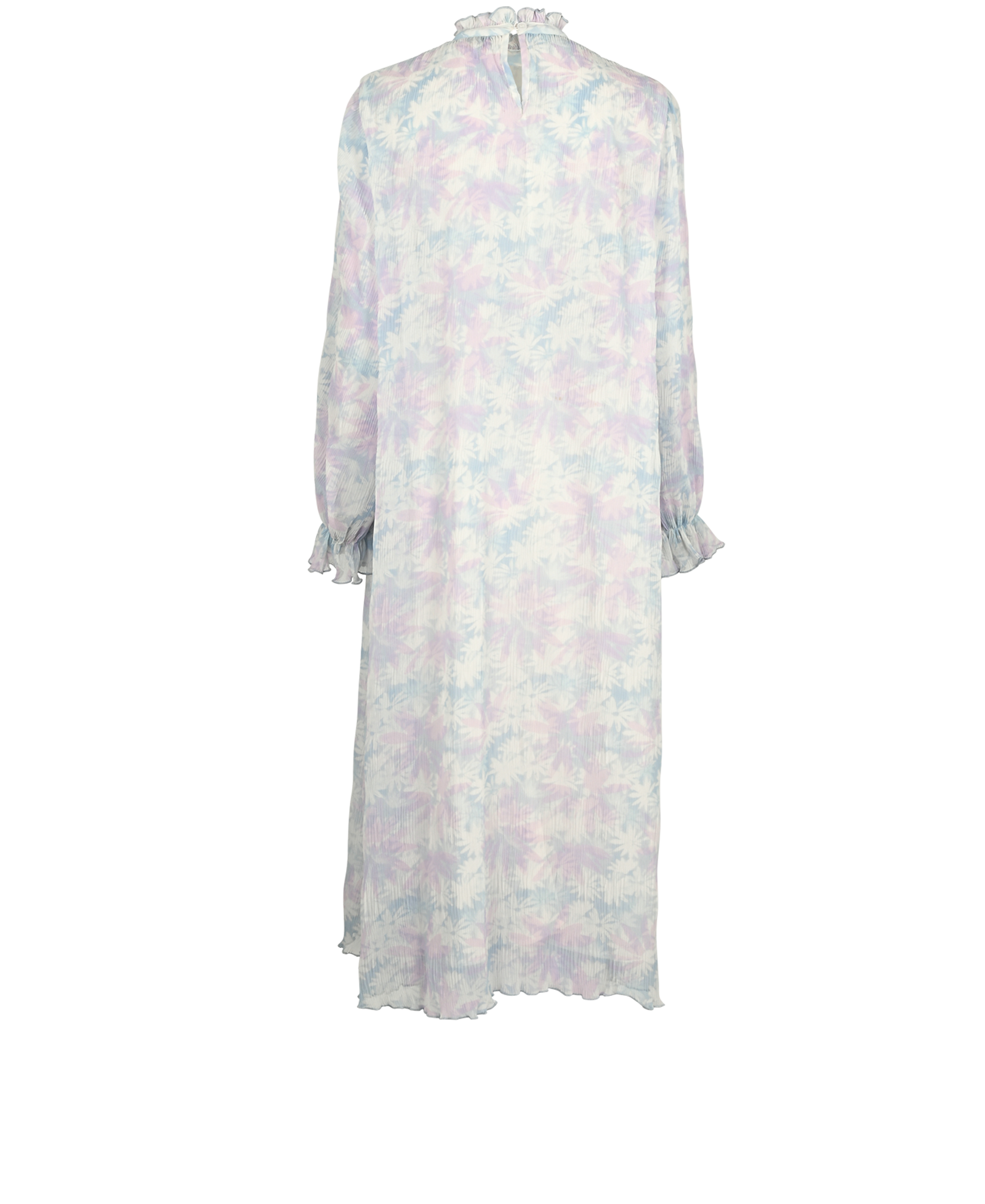 Ganni Pleated Long Dress, &pound;40, Clothing, Blue/Purple, Polyester (Polymer), Back view