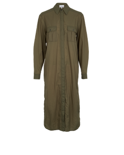 Ganni Shirt Dress, Polyamide, Green, UK6, 3*