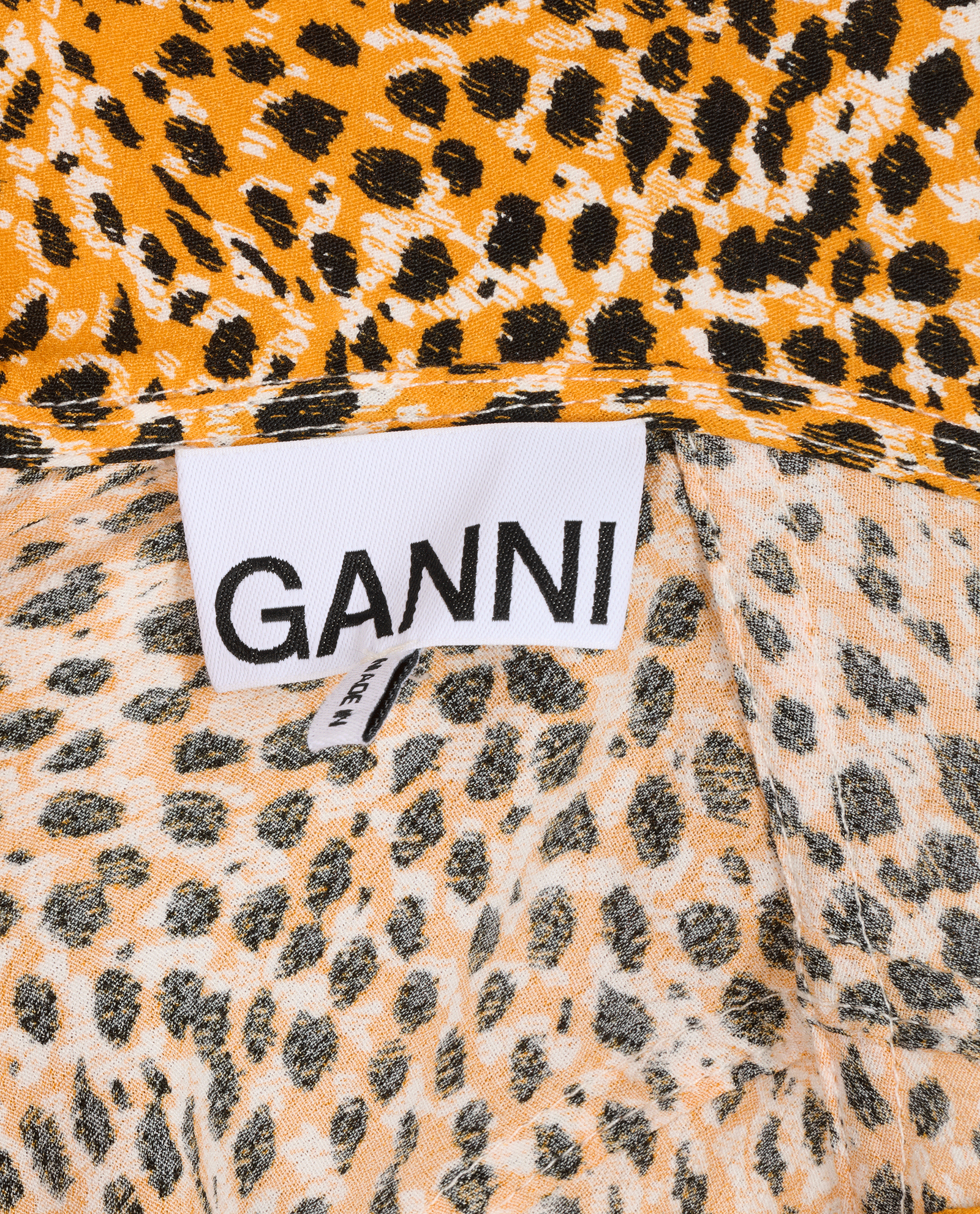 Ganni Leopard Print Collared Dress, &pound;90, Clothing, Viscose, Other view