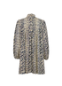 Ganni Animal Print Pleated Dress, &pound;50, Clothing, Cream, Cotton, Back view