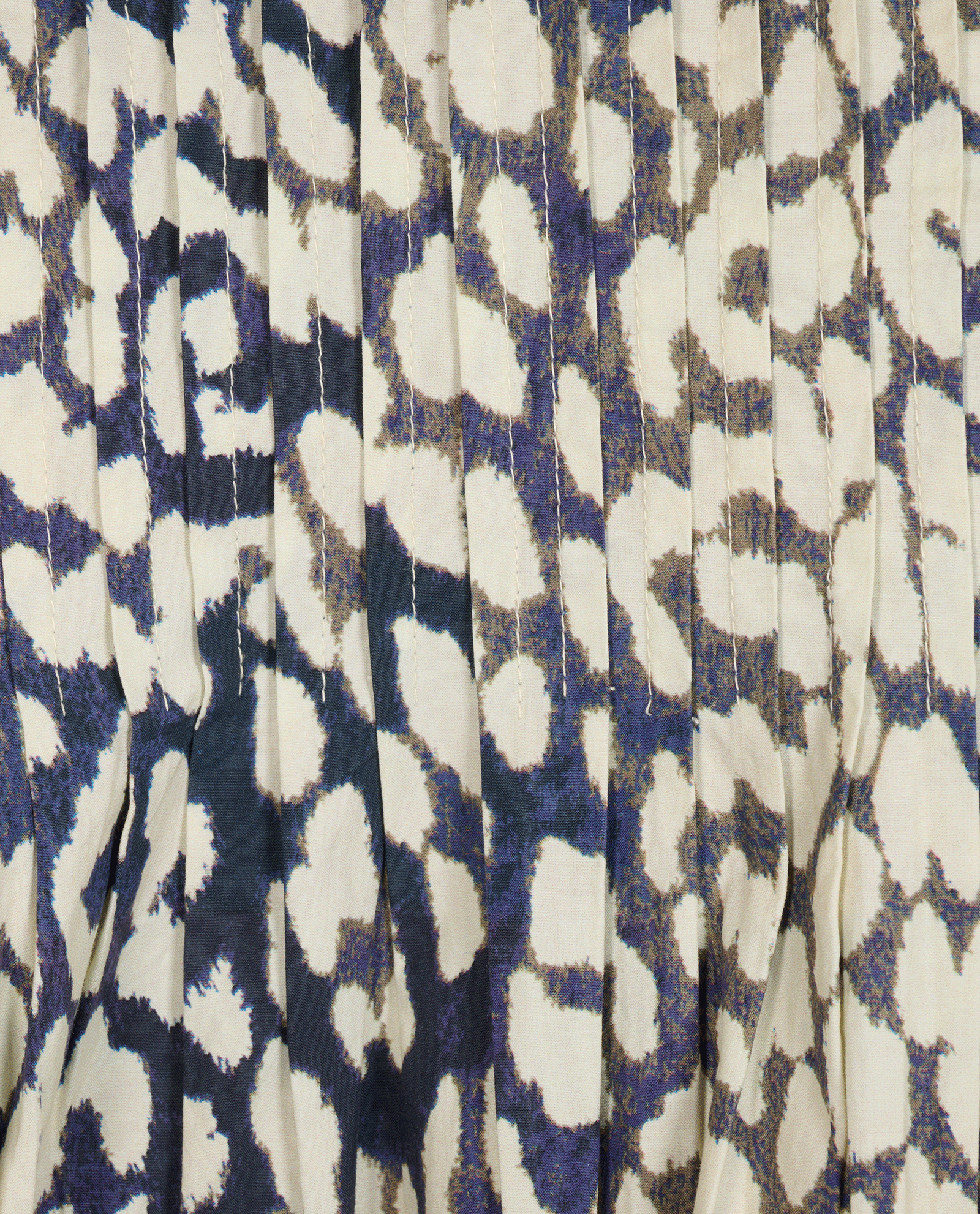 Ganni Animal Print Pleated Dress, &pound;50, Clothing, Cream, Cotton, Other view