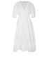 Ganni Broderie Anglaise Smock Midi Dress, front view